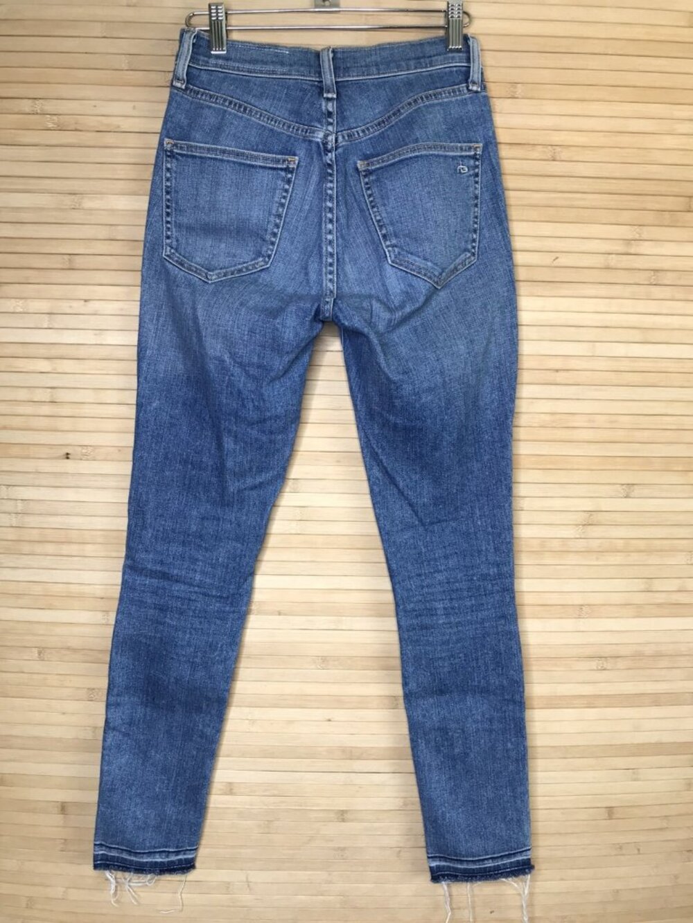 Rag & Bone Dive patch colorblock Jeans med Wash released hem Women's Size 25 - Picture 3 of 6
